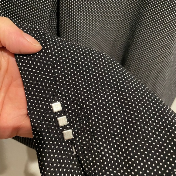 Signature Slimming by CJ Banks Black with mini polka-dot Capri pant. Siz… - Picture 5 of 7